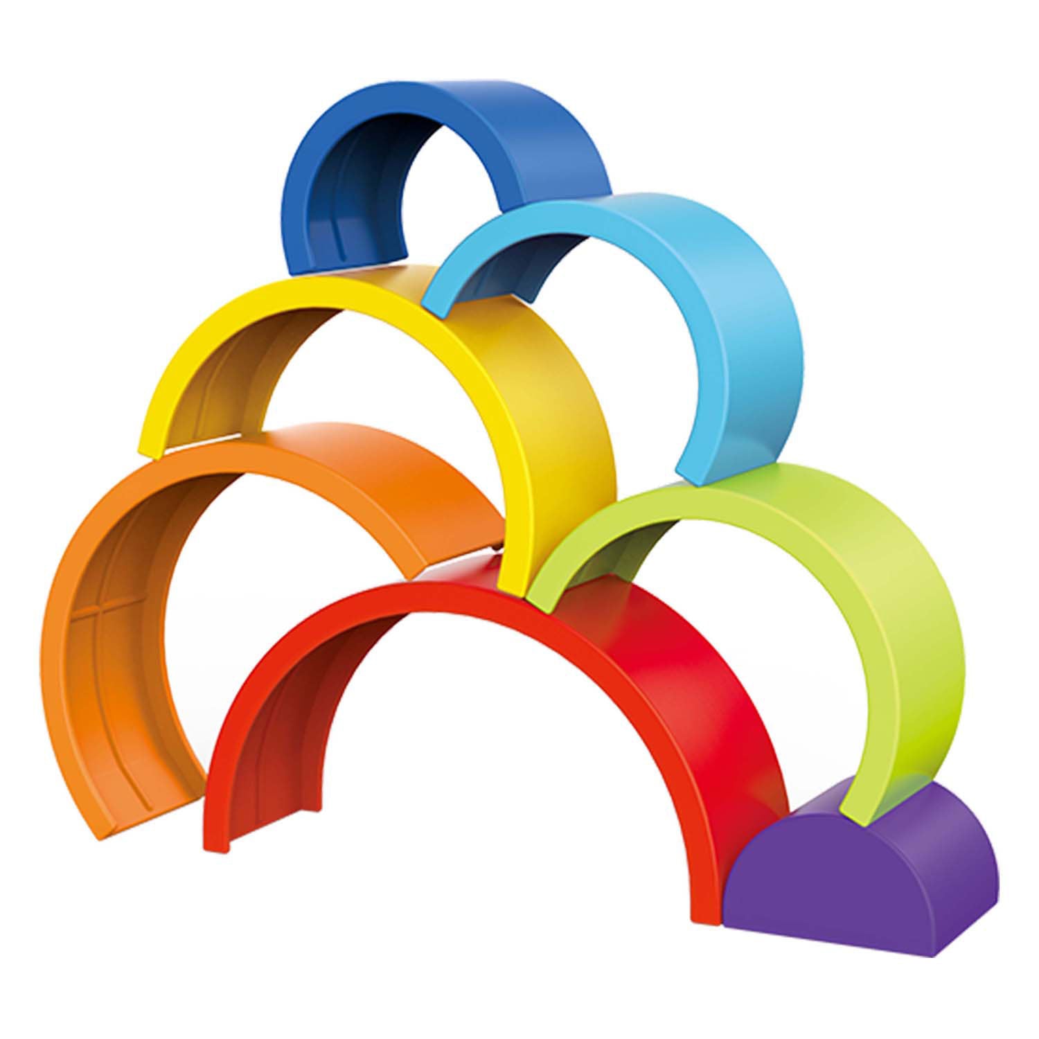 Toi-Toys Little Stars Baby-Stapelturm Regenbogen, 7-teilig.