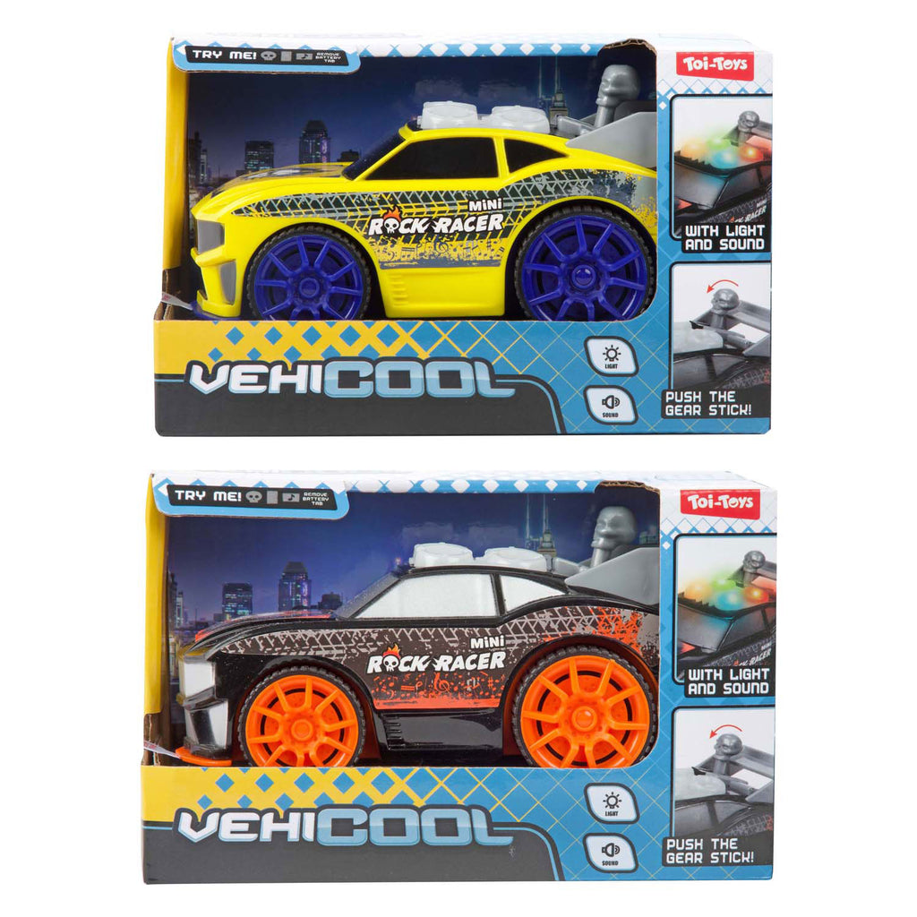 Vehicool rally raceauto 'rock racer' met licht en geluid
