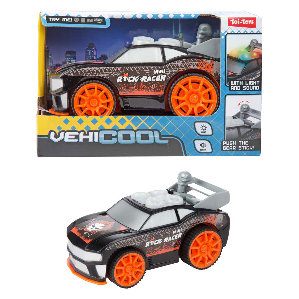 Vehicool rally raceauto 'rock racer' met licht en geluid