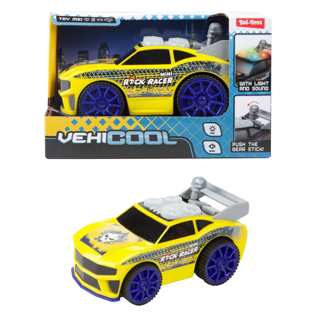 Vehicool rally raceauto 'rock racer' met licht en geluid