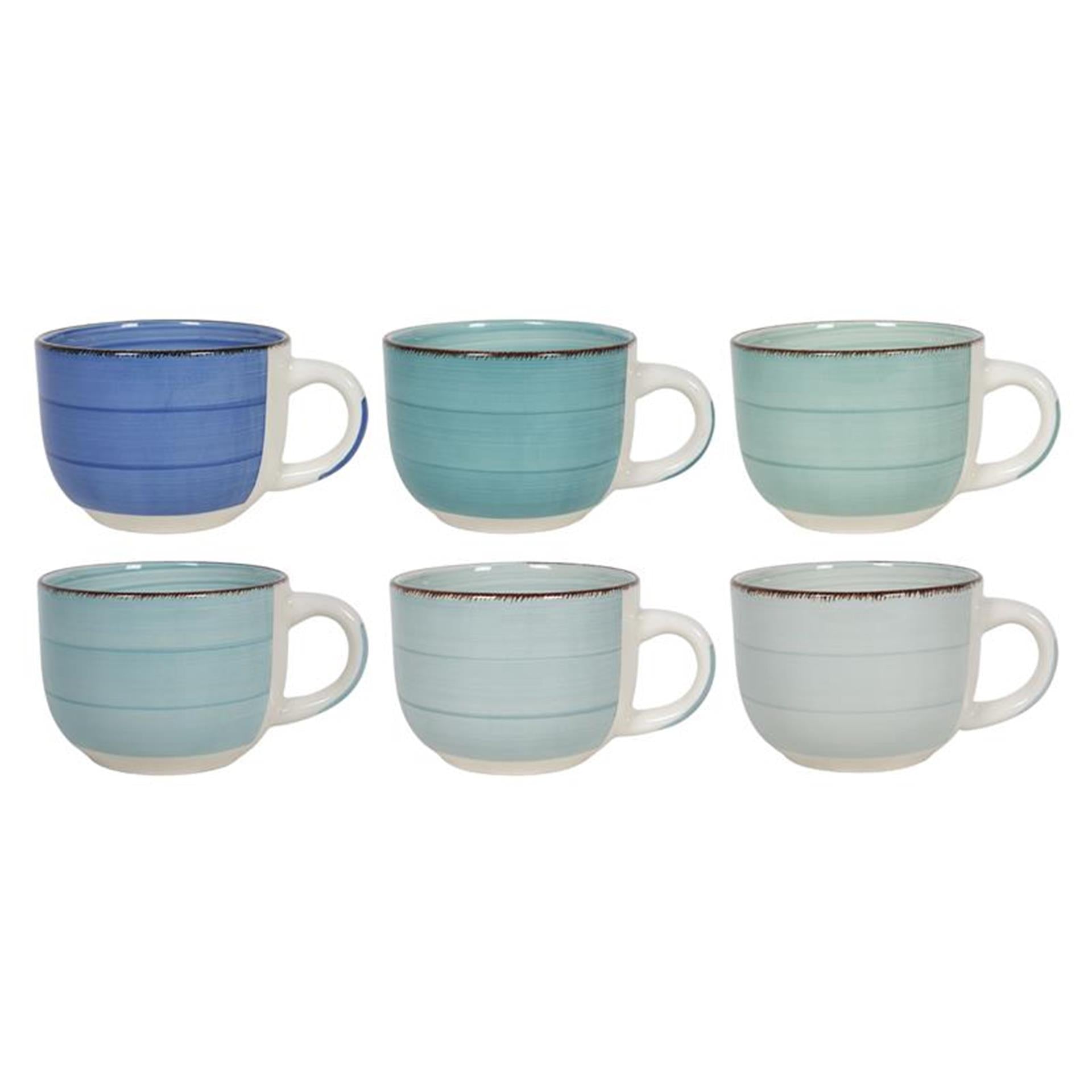 Svenska living koffiemok xl 500ml blue doos a 6 stuks