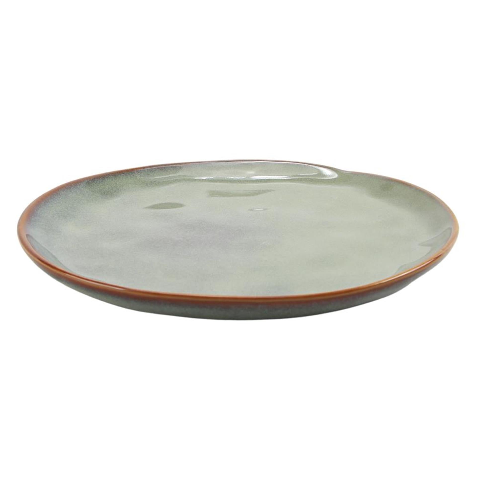Svenska living ontbijtbord ø20.5cm mint brown ocean doos a 6 stuks