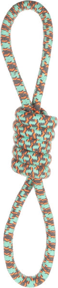 Flamingo riva - speelgoed honden - hs katoen riva trektouw+twist groen 41cm - 1st