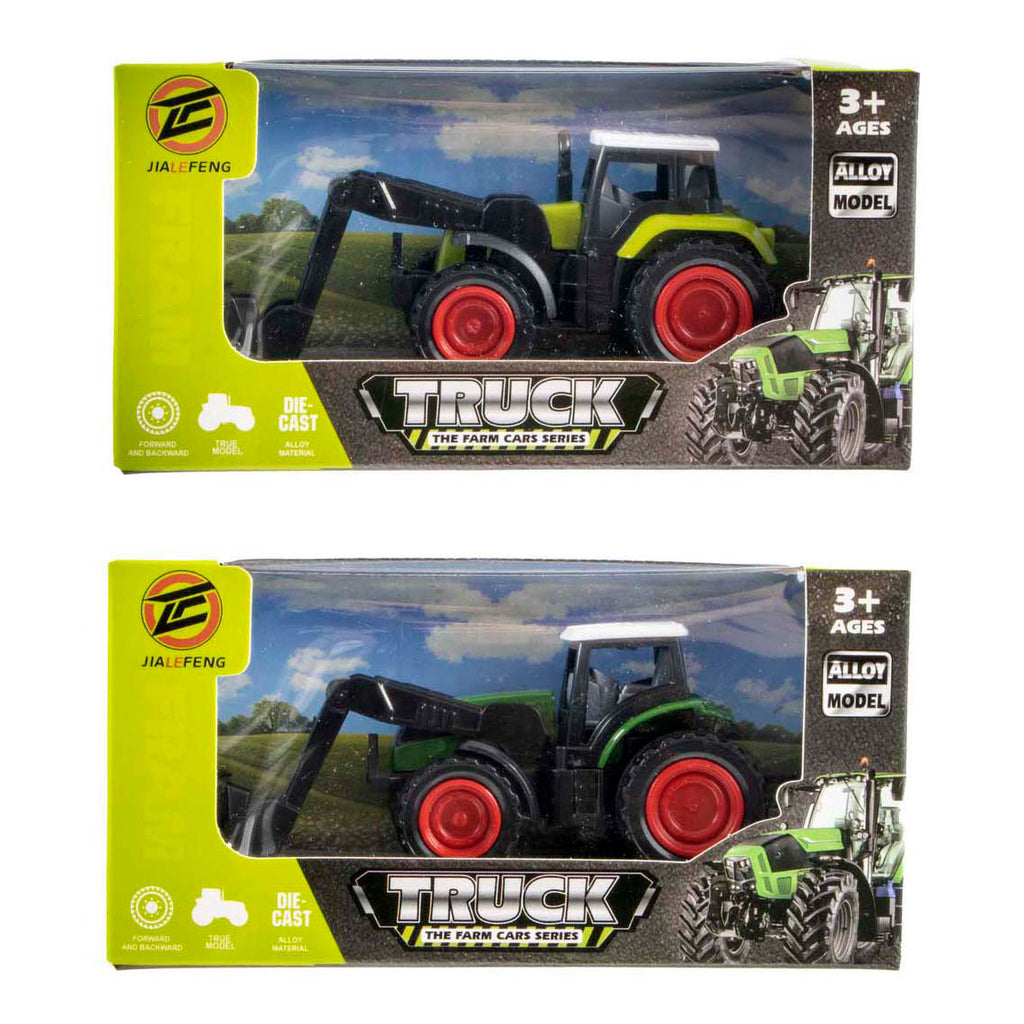 Jono toys metalen tractor met voorlader