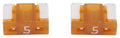 Dresselhaus flachstecksicherung mini mini-fuse 5a 2 pcs. low profile light brown