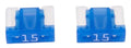 Dresselhaus flachstecksicherung mini mini-fuse 15a 2 pcs. low profile light blue