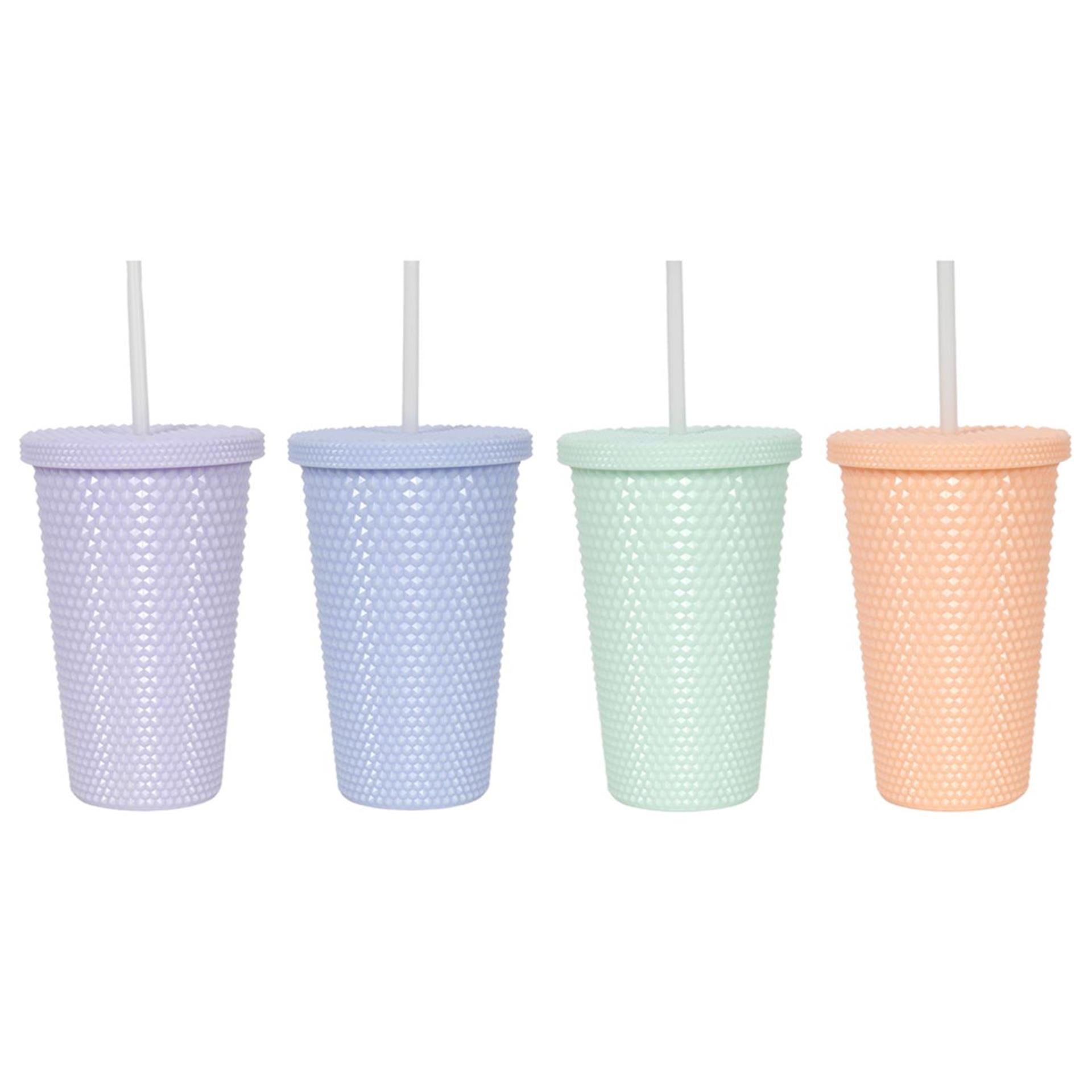 Svenska living drinkbeker diamond 500ml met rietje