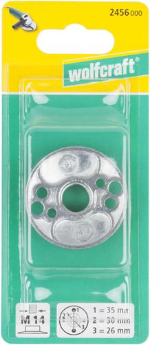Wolfcraft - flensmoer voor haakse slijpers m14 - spanmoer - spanflens - 2456000