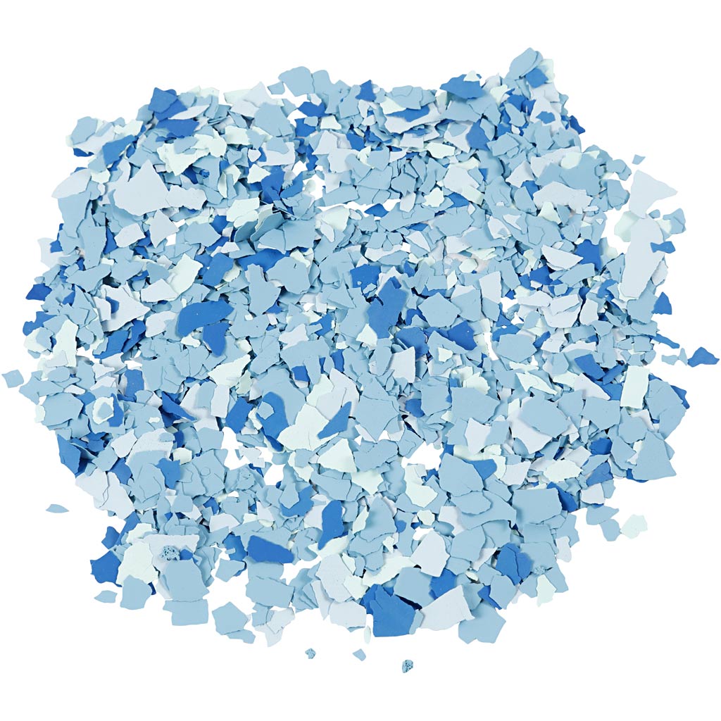 Terrazzo vlokken, blauw, 90 gr 1 doosje