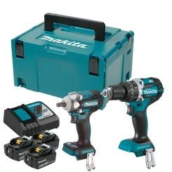 Makita combo set 18v dlx2359tj1 (dhp484, dtw300) 3x5,0ah