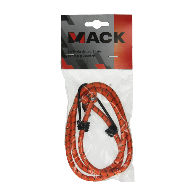Mack 1006828 - snelbinder elastisch 2 haken rood | 5 stuks
