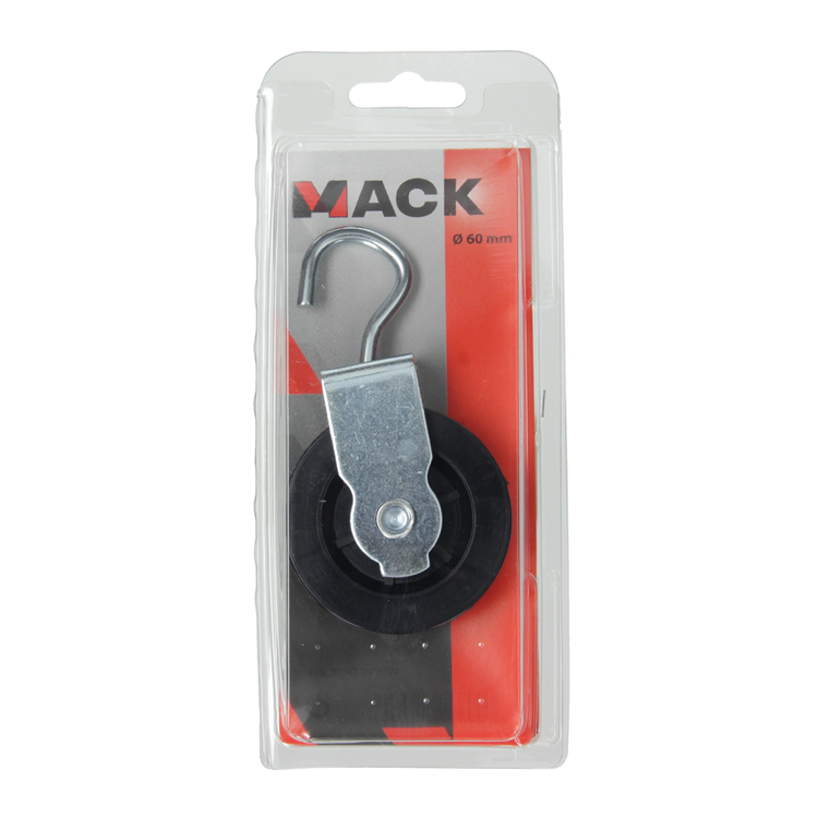Mack 1006909 - 1 katrol wiel + haak 60mm | 5 stuks