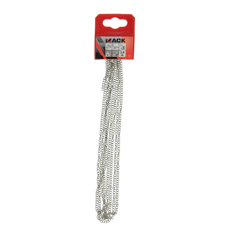 Mack 1006936 - gourmetteketting vernikkeld ø 0,7mm l 3mm 2m | 5 stuks