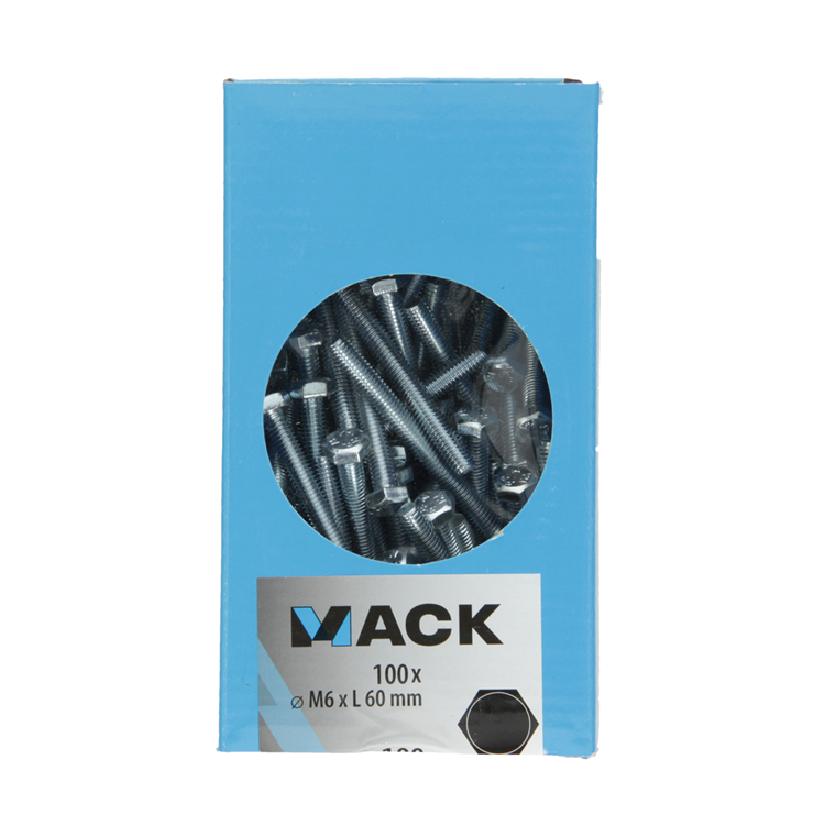 Mack 1007075 - tapbout + moer verzinkt 100 st 6 x 60 mm | 4 stuks
