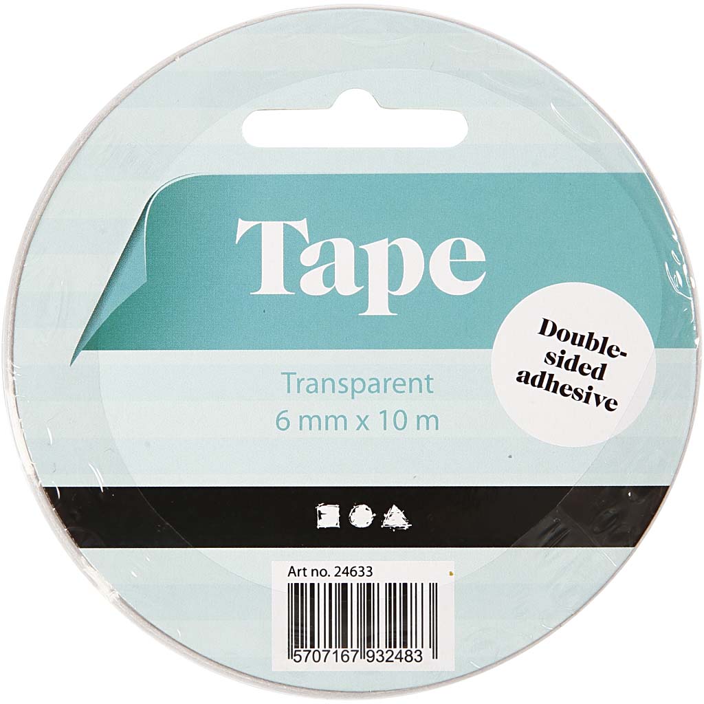 Creativ company dubbelzijdig klevend tape 6mm, 10m