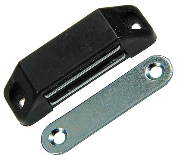 Mack 1005312 - 2 magneetsloten, zwaar model, kunststof zwart | 10 stuks