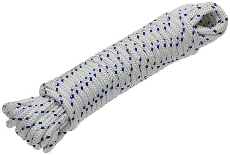 Mack 1006921 - pp gevlochten wit blauw streng6mm 10m | 5 stuks