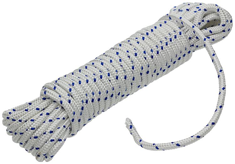 Mack 1006921 - pp gevlochten wit blauw streng6mm 10m | 5 stuks