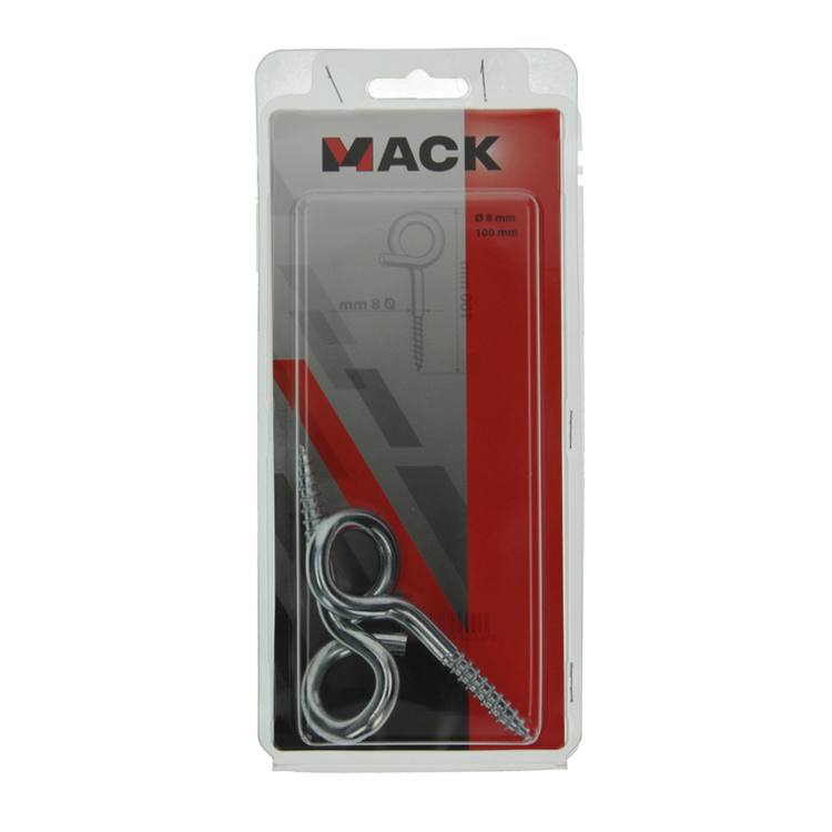 Mack 1006904 - 2 krulhaken 100mm verzinkt | 5 stuks