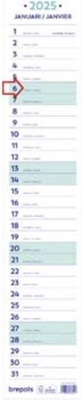 Post-it brepols maand lintkalender, 2025