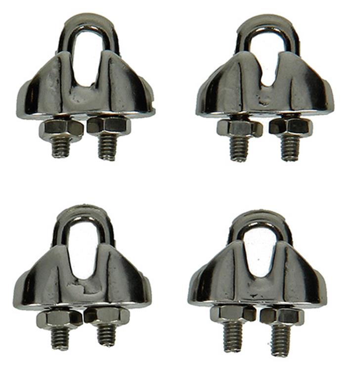 Mack 1008442 - 4 staaldraadklemmen 2mm inox | 10 stuks