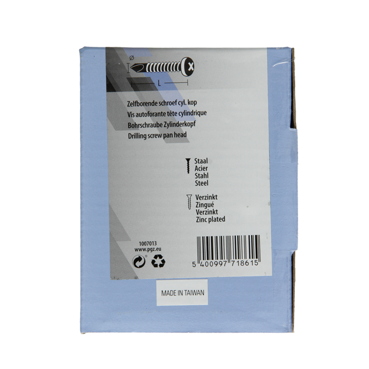 Mack 1007013 - zelfbor. schroef cyl. kop 200 200 st 4,2x19mm | 5 stuks
