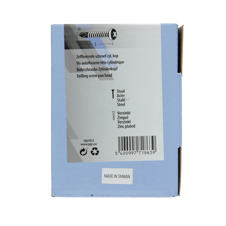 Mack 1007015 - zelfbor. schroef cyl. kop 200 200 st 4,8x25mm | 5 stuks