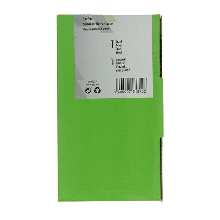 Mack 1007027 - houtdraadbout staal verzinkt 200 st 6 x 25 mm | 5 stuks