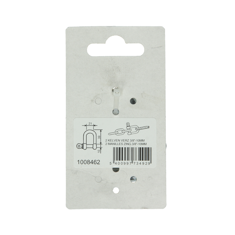 Mack 1008462 - 2 kelven recht 10mm verzinkt | 10 stuks