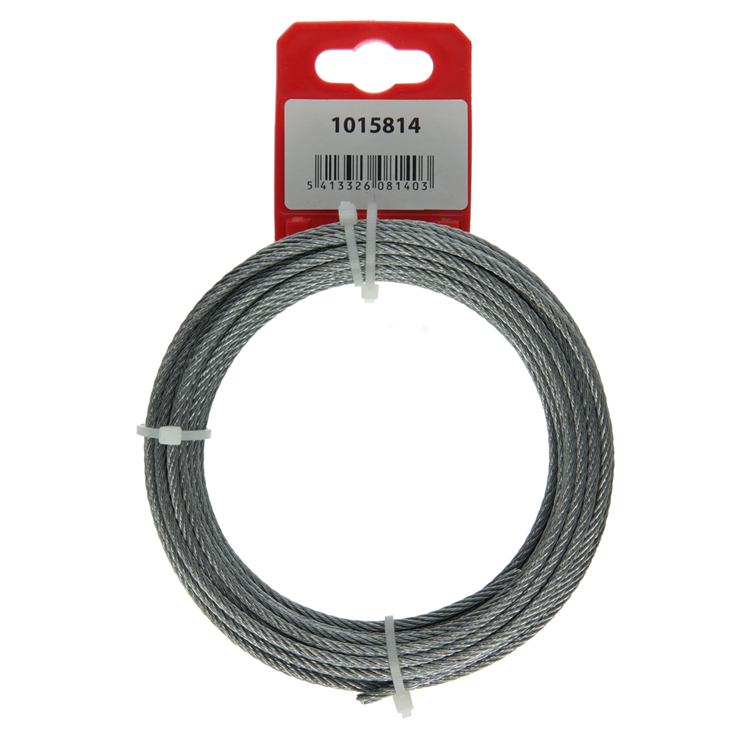 Mack 1015814 - verzinkte staalkabel 6x7 10m 3mm wll 100 kg din en 12385-4 | 5 stuks