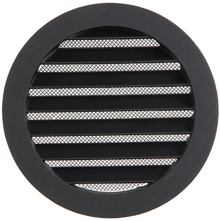 Renson 1061635 - inbouw rond schoepenr met gaas434r dia 160 ral 9005 zwart | 10 stuks