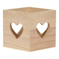 Teelichthalter aus Spielholz in Herzform
