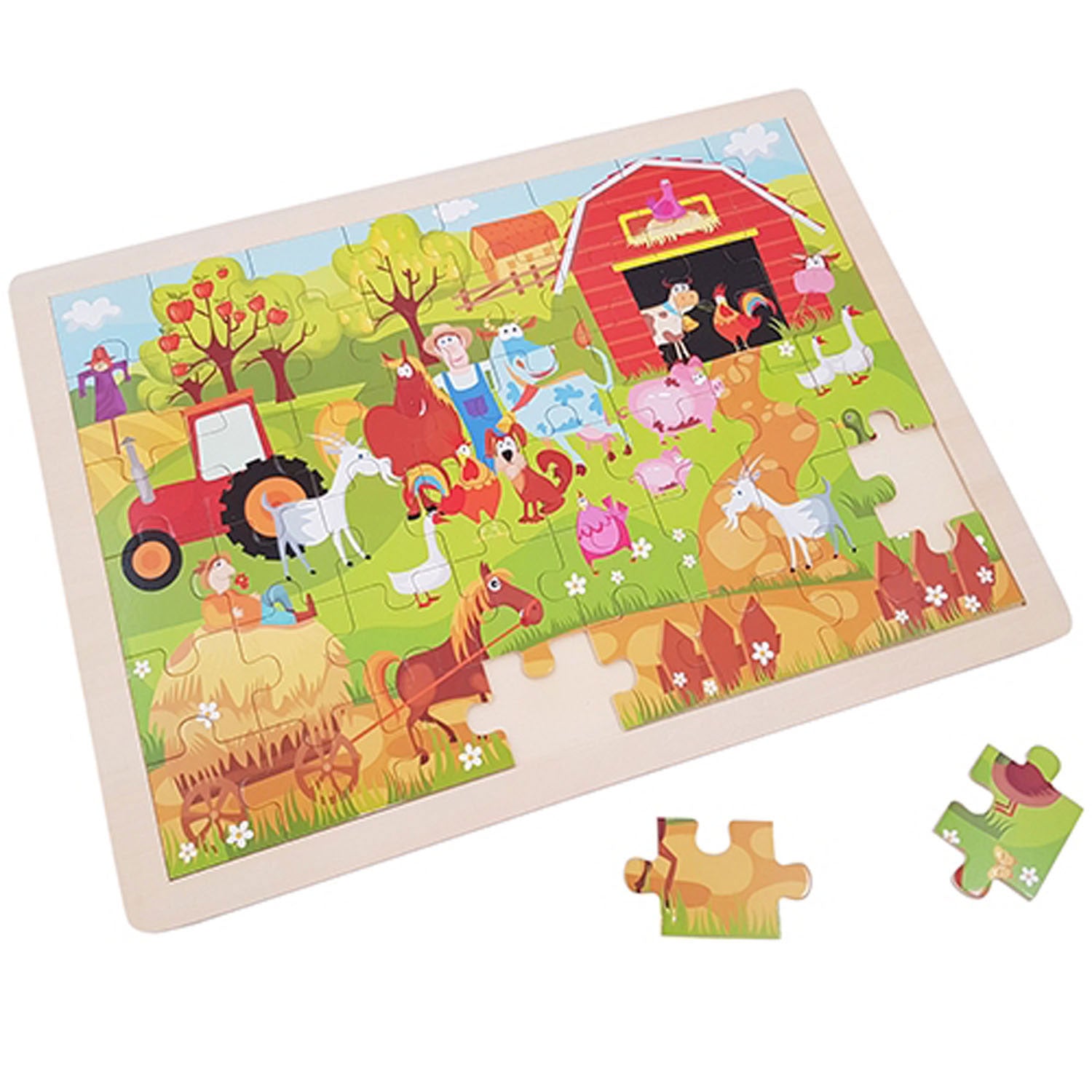 Playwood Holzpuzzle Bauernhof - 48 Teile
