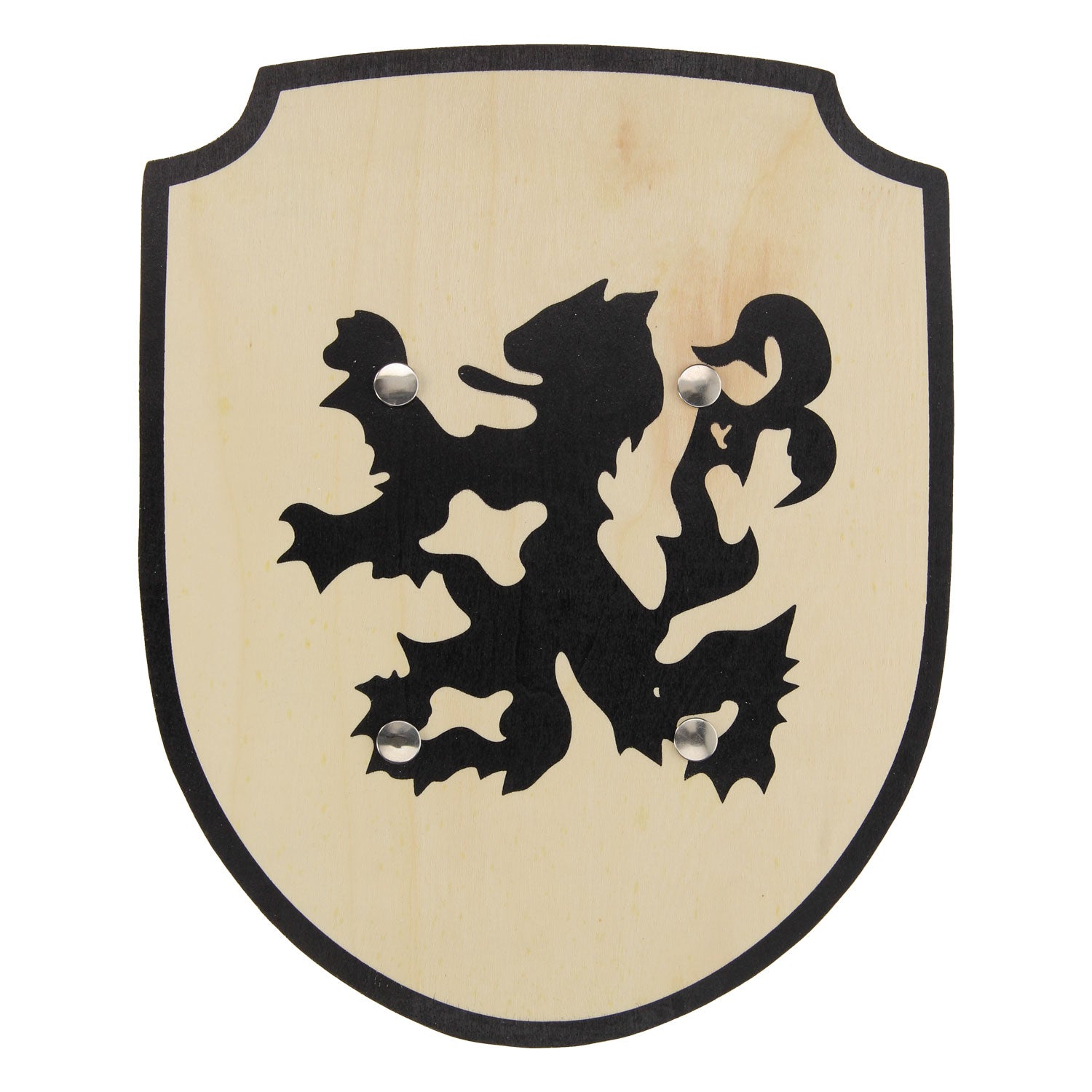 Löwenschild aus Sperrholz mit Stoffgriff