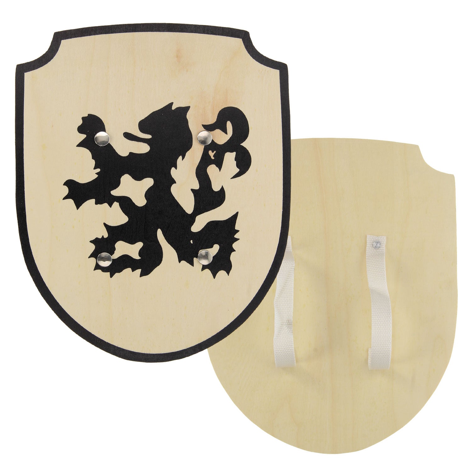 Löwenschild aus Sperrholz mit Stoffgriff