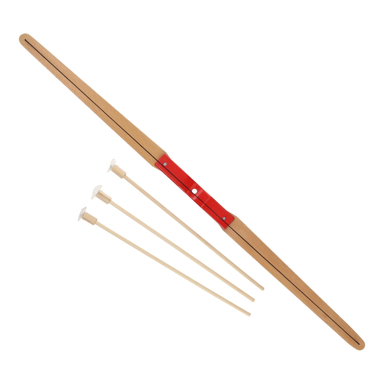 Set aus Holzbogen und Pfeilen von Playwood, 4-teilig.