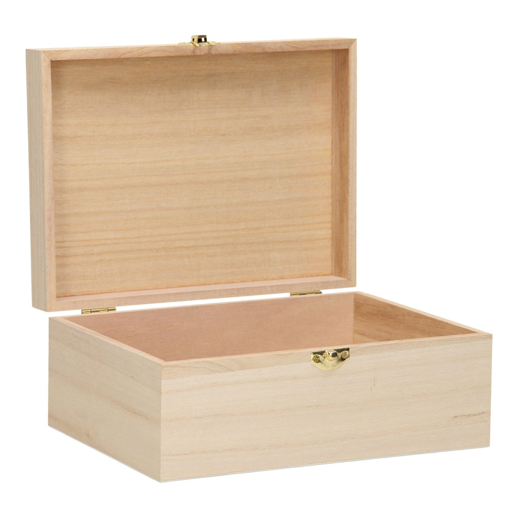 Sperrholz-Holzkiste im A5-Format mit Klappdeckel