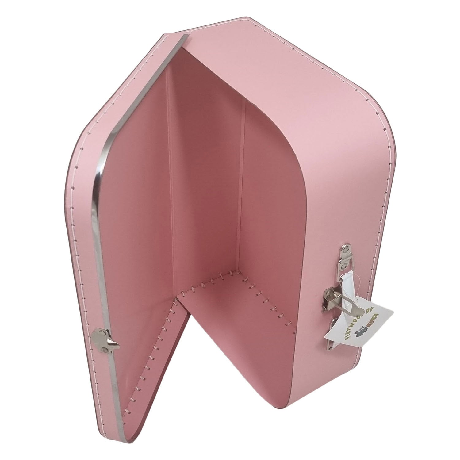 Koffer-Set aus Playwood-Karton, rosa, 3-teilig.