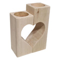Playwood Teelichthalter mit Herzmotiv, Buchenholz, 2-teilig.