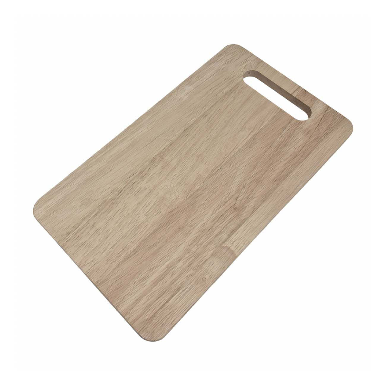 Snijplank rubberhout met handvat