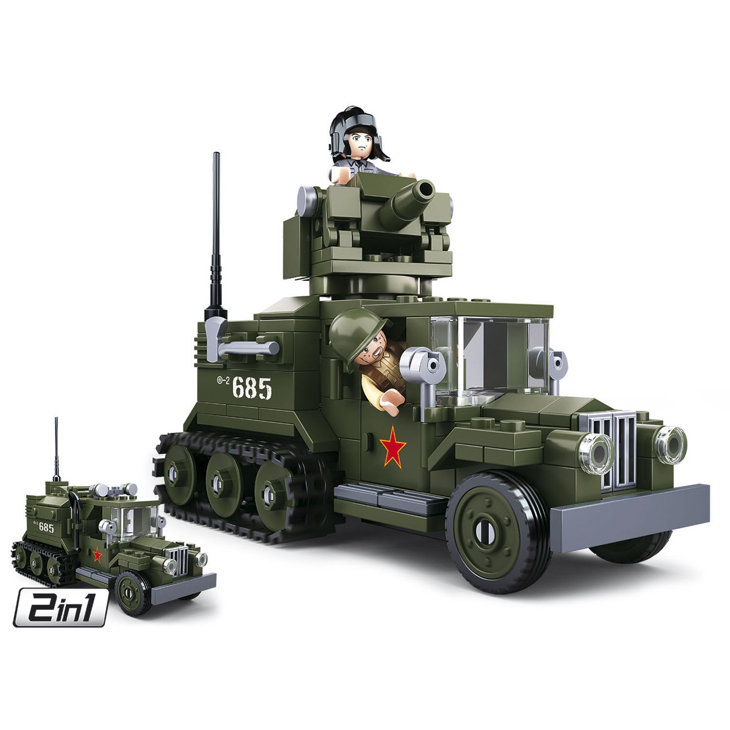 Sluban wwii - gaz geallieerde half-track 2in1 - 470dlg.