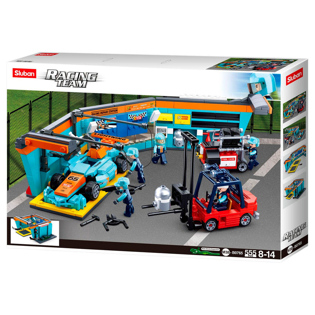 Sluban Rennteam – Boxengasse