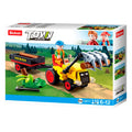 Sluban farm tractor met boomstammen (m38-b0777)