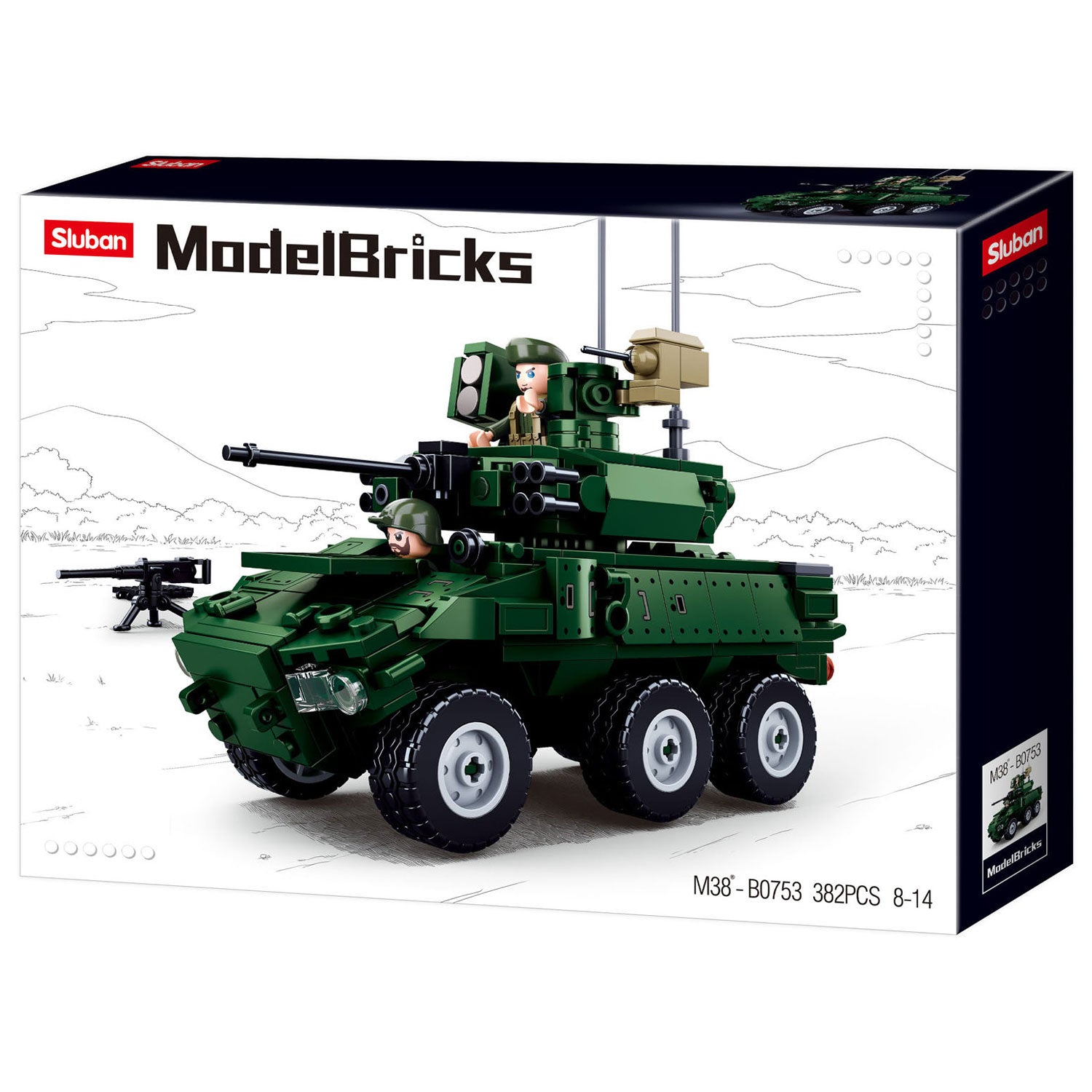 Sluban-Panzerfahrzeug - 382 Stück.
