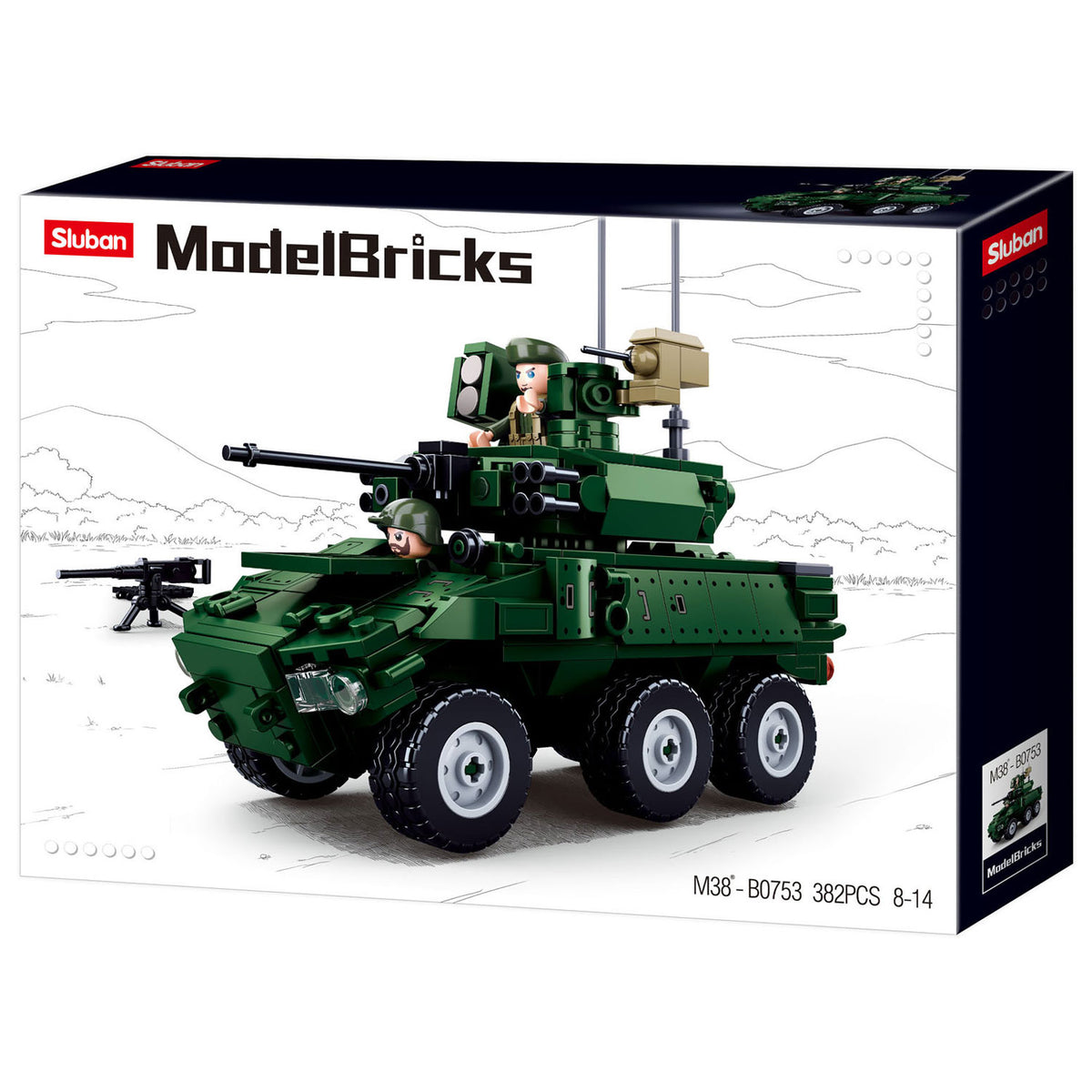 Sluban-Panzerfahrzeug - 382 Stück.