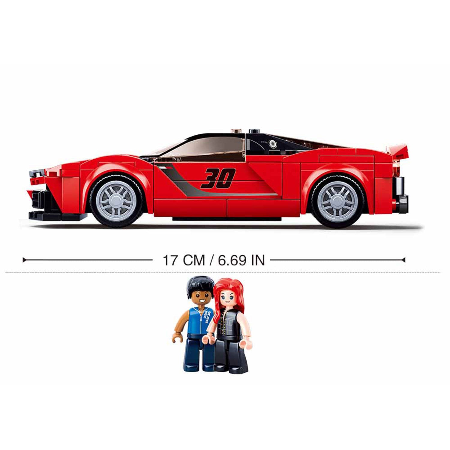 Sluban Italienischer Supersportwagen rot - 262dlg.