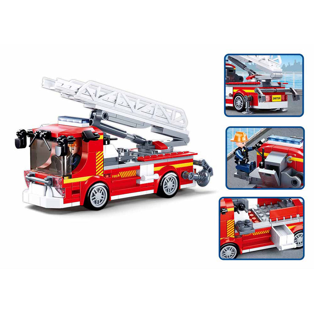 Sluban brandweer ladderwagen oefening