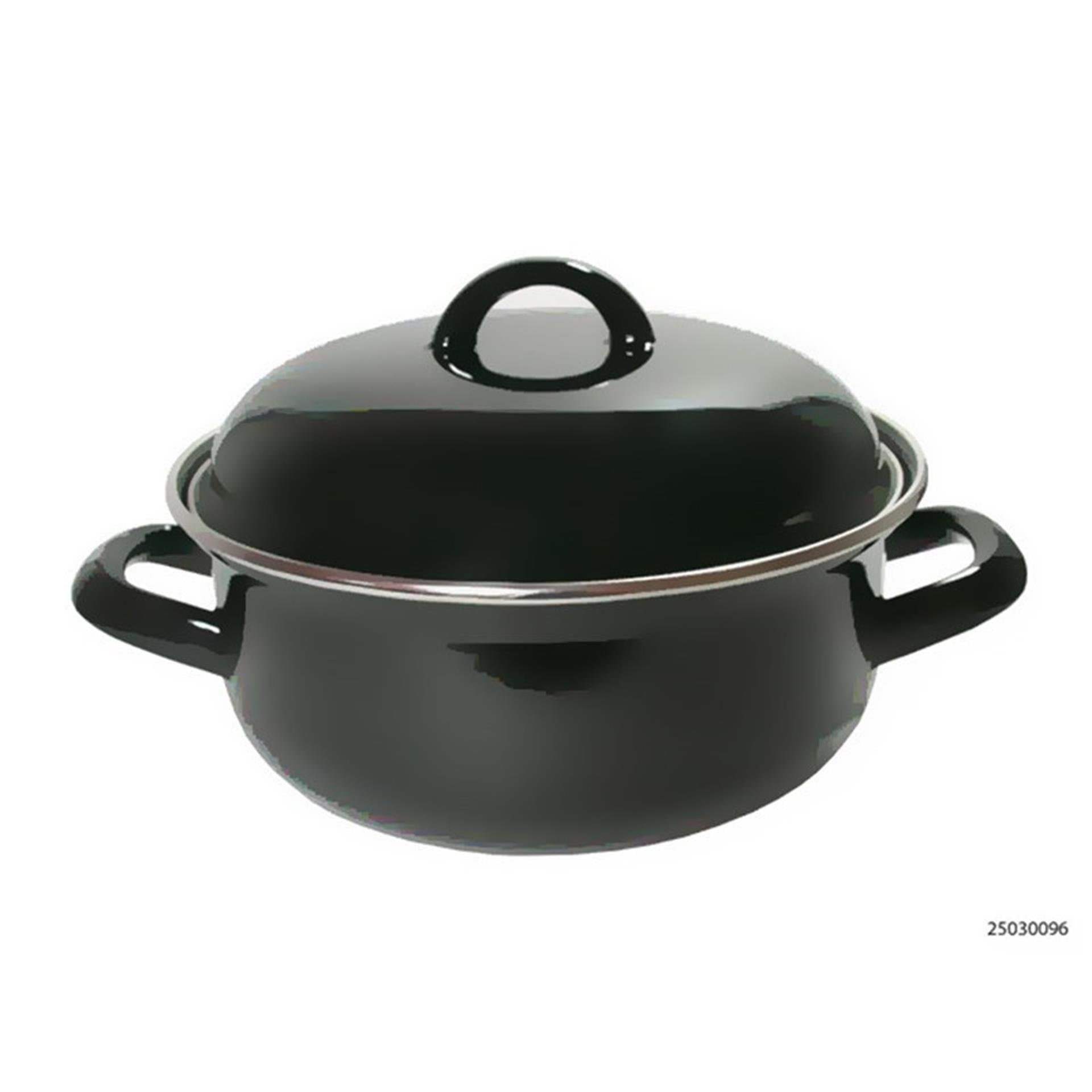 Kitchen tools braadpan emaille zwart 28cm 6,5 l