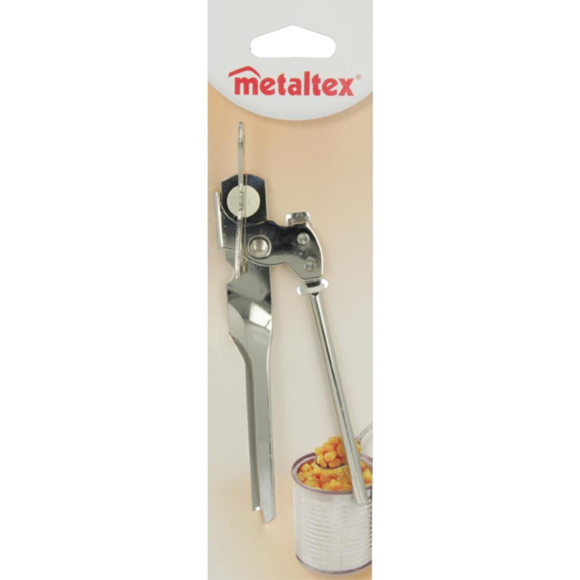 Metaltex blikopener met deksellifter rvs