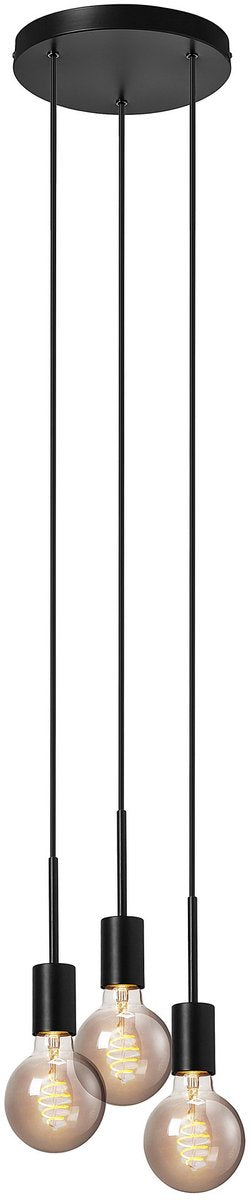 Nordlux paco hanglamp - 3-lichts e27 - zwart